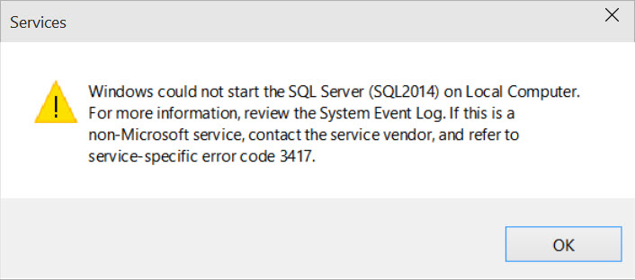 Sql Server Error 1474 State 1